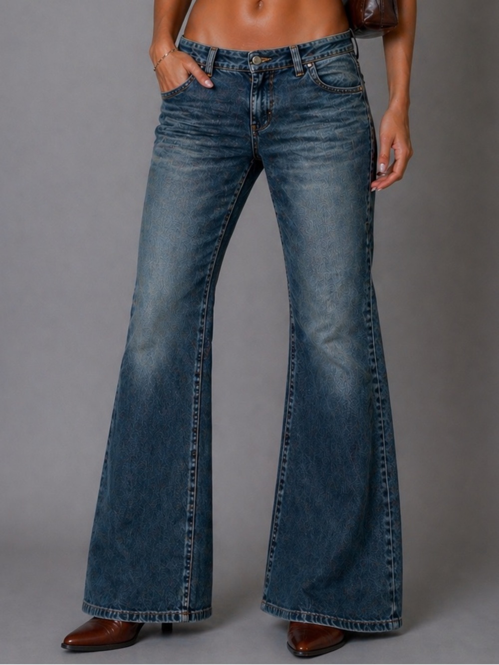 Vintage Vegas Cargo Wide Leg Jeans